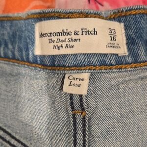 Abercrombie & Fitch Curve Love Denim Shorts